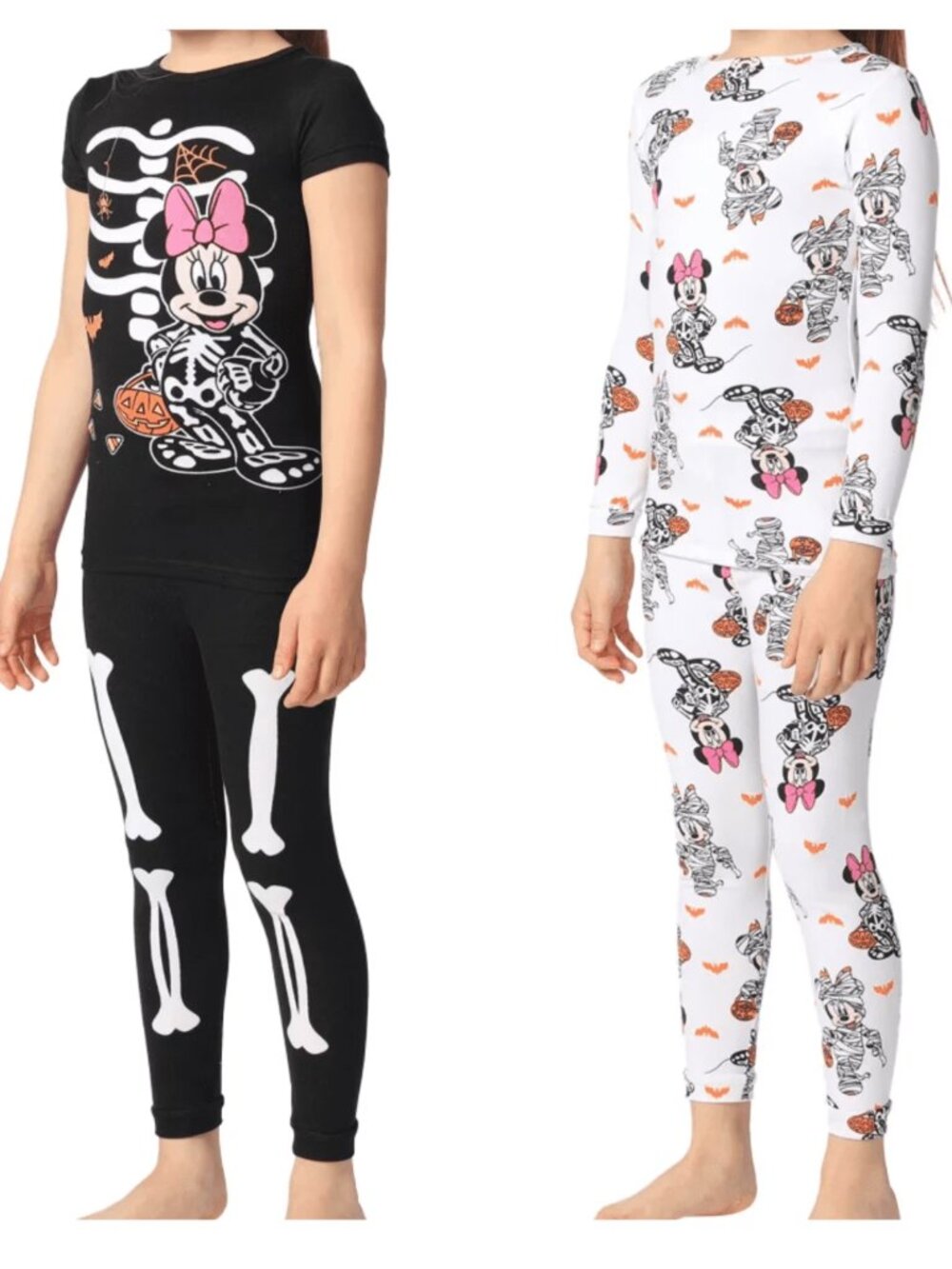 Disney Minnie Mouse Toddler Girls Size 4T Halloween 4 Piece Pajama Set NWT